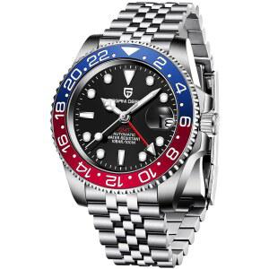 CADISEN PAGANI DESIGN GMT 풀 자동 기계식 남성용 시계 40MM 날짜 100M 방수 스테인리스 스틸 수중식 회전 세라믹 베젤 스포츠 PD-1662