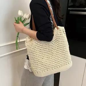 여성 여름 라탄백 그물가방 네트백 시스루 데일리 숄더백