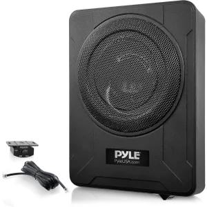 Pyle 8인치 로우 프로파일 증폭 서브우퍼 시스템 - 600와트 컴팩트 밀폐형 액티브 언더시트 차량용 오디오