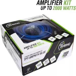 팀파노 앰프 배선 키트 - 4 게이지 2000와트 자동차 설치 CCA 케이블 150암페어 퓨즈 싱글 TPT-AMPKIT4
