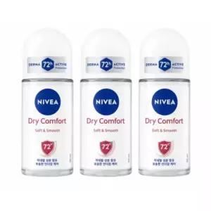 니베아 데오드란트 롤온 드라이컴포트 50ml 3개