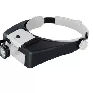 COMS 머리착용 정밀작업용 2LED 헤드확대경 돋보기 a-WCD0423 헤어밴드확대경 작업용확대경