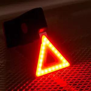 Light 삼각 점멸기 자전거 안전 Yellow Red 후미 LED