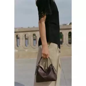 ZARA 스티치 디테일 미니 백 - 초콜렛 6133/710/721