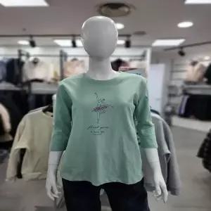 케이티알파쇼핑뱅뱅 06 봄 여성 레터링 라운드 칠부 티셔츠 NTM257