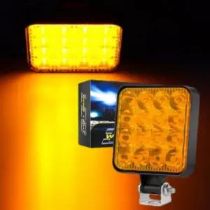 12V MINI 16SMD 48와트 LED써치라이트 옐로우