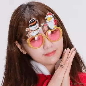 행사 소품 산타앤눈사람안경 크리스마스 파티용품