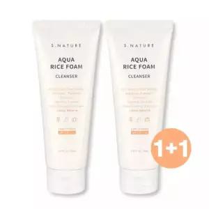 [1+1] 에스네이처 아쿠아 라이스 약산성 클렌징폼 160ml+160ml