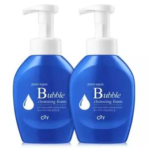 대용량 폼클렌징 아쿠아 휩 버블 클렌저 약알칼리성 청소년 세안제 대용량 500ml, 2개
