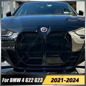 자동차 앞 그릴 범퍼 레이싱 CSL다이아몬드 스타일 블랙 BMW 4 시리즈 G22 G23 430i M440i 2021-2024 교체