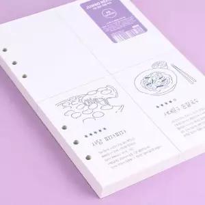 A5 6공 점보 리필 내지 4분할 100매 2P 다이어리 속지