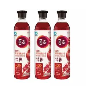 청정원 홍초 석류 900mlx3개