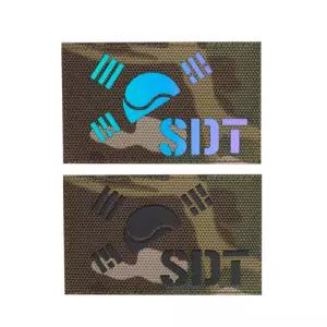 멀티캠 원단 홀로 반 태극기 SDT 패치
