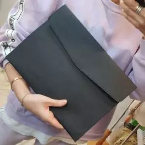 소프트 심플 서류 문서 A4 파일 가방 블랙 클러치 가죽 정리 보고서 캐주얼 심플 파우치백