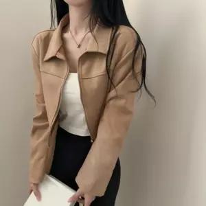 여성 스웨이드 집업 크롭 비율 좋아보이는 자켓의류 봄옷 여름 가을 데이트룩
