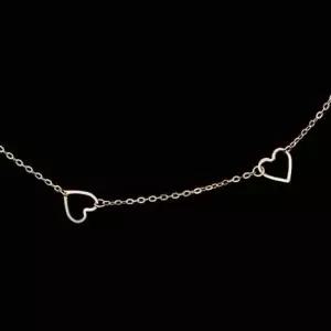 [아우트_6915]여자목걸이 14K Gold 금 체인 하트