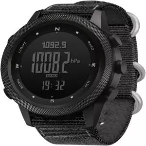NORTH EDGE 아파치 50mm 남성용 아웃도어 디지털 시계 고도계 기압계 나침반 만보계 날씨 추세 EL 백라이트
