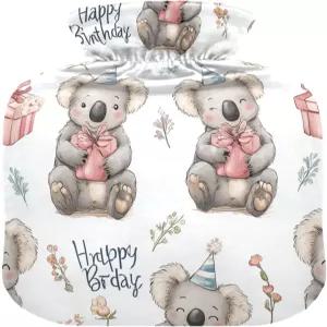 생일 축하해요 코알라 플리스 커버 PVC 온수병 1리터 뜨거운 물병