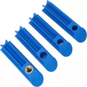 Qqmora 4PCS 연료 인젝터 플러시 클리너 어댑터 세트는 오토바이 블루 ABS의 카본 침전물을 효율적으로