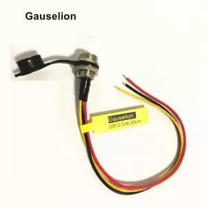 Gauselion 항공 커넥터 소켓 플러그 GX12 2 7핀 은도금 케이블