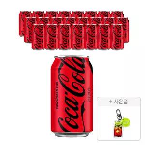 [코카콜라] 코카콜라 제로 350ml, 24개 + 증정(레몬라임 아크릴키링, 주문시 100% 증정)