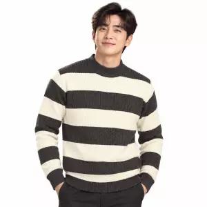 [아재나라]남성 반폴라 배색 니트 3가지 디자인 긴팔 스웨터 WTPD3603