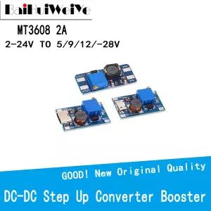 MT3608 DC-DC 스텝 업 컨버터 부스터 전원 공급 장치 모듈 부스트 보드 출력 TYPE-C / 마이크로 USB 2A 28V
