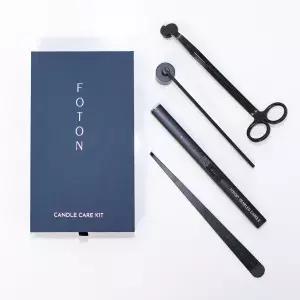 USB 충전식 라이터 캔들 스너퍼 심지 피퍼 트리머가 포함된 Foton 케어 키트 - 액세서리 세트