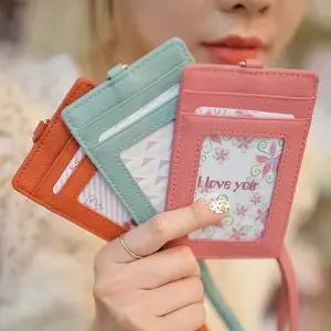 소가죽 멜로우 카드홀더 목걸이형 카드지갑 목걸이