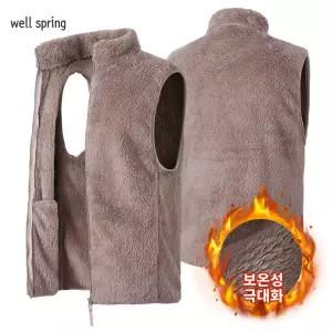 가을 남성 양털 후리스 조끼 집업 뽀글이 플리스 베스트 보온 아우터 남여공용 WS