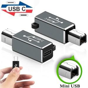 스캐너 프린터 변환기 용 USB B 남성 어댑터에  C 여성 MIDI 컨트롤러 키보드 데이터 전송