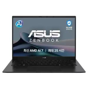 ASUS Zenbook 14 UM3406GA-QL046W AMD Ryzen AI 7 445 32GB 512GB Win11H 14인치 OLED 터치스크린 사무용 AI 노트북