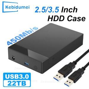 2.5/3.5인치 HDD 케이스 SATA to USB 3.0 어댑터 SSD 외장 쿨링 팬 하드 드라이브 인클로저 450Mb/s 22TB (