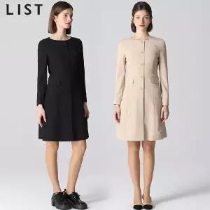 [리스트][리스트(LIST)] 버튼 장식 플레어 원피스 (택가격 358000원)