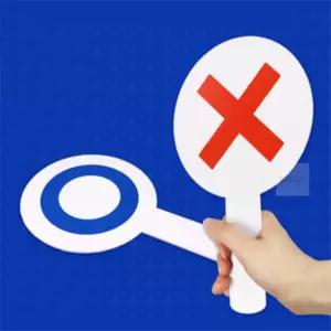 모조리마트 OX 퀴즈 손피켓 게임용 팻말 세트 행사용팻말