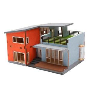 영공방 Youngmodeler Hobby Wooden Model Kit Sleek Stylish Modern House with Rooftop Terrace DIY Architecture