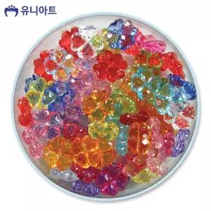 유니아트 5000통 (모양비즈 42번) 크리스탈비즈 (크로바) (P0000CHC)/비즈/공예/팔찌/용품/구슬/컬러/재료