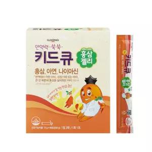 일동제약 간편한 스틱 오렌지맛 홍삼 어린이 홍삼젤리 나이아신 키드큐 아연 40포