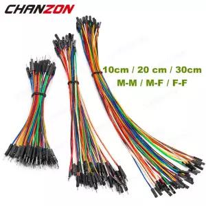 DIY 아두이노 브레드보드용 구리 점퍼 와이어 듀폰 케이블 암수 24AWG 무납땜 유연한 라인 커넥터 10cm