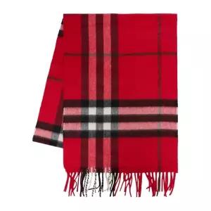 자이언트 체크 캐시미어 머플러 8112640 C3383 POST RED