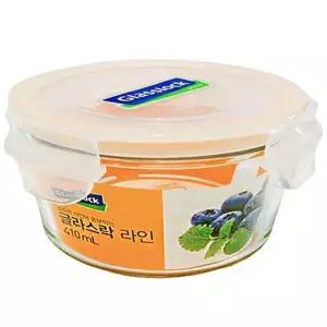 [엄지척]글라스락 545OHM94 라인 밀폐용기 410ml 원형 반찬통 무침 찬통