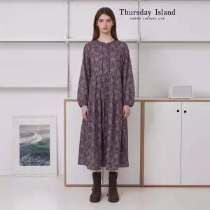 [Thursday Island] 플라워 패턴 롱 원피스(T246MOP145W)