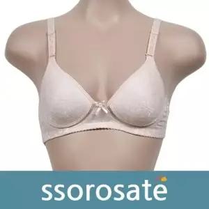 노와이어 R1605 인견브라 A컵 은은한 플라워패턴 메쉬 ZF BR1605 플라워패턴 노와이어 A컵