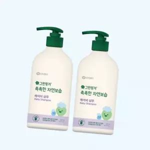 그린핑거 2개 촉촉한 자연보습 베이비 샴푸 500ml 키즈 어린이 유아 대용량 신생아 X 2EA 5119624