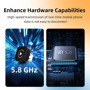 유선 카플레이를 무선으로 바꾸는 2 in 1 어댑터, USB 동글이 있는 순정 카 스테레오용, 스마트 미니 박스