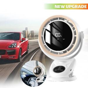 EAFC 자동차 팬 USB 차량 5 속도 냉각 진동 천장 여행 조절 가능한 클립 온 AirCooler LED DigitalDisplay