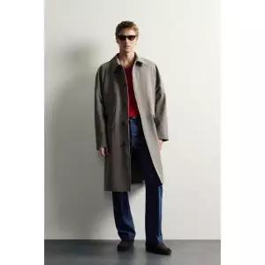 ZARA 아론 레빈 X ZARA 체크 트렌치 코트 - 황갈색 4869/950/183