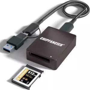 CHIPFANCIER CFexpress Type B 카드 리더기 어댑터 메모리 40Gbps USB 4.0 Gen 2