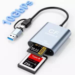 CFexpress 타입 B/SD 카드 리더기 USB-C 3.2 Gen 2 10Gbps SDXC
