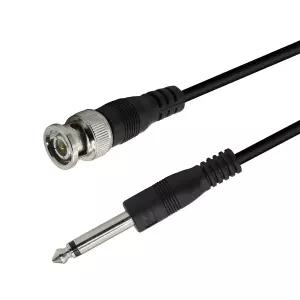 PNGKNYOCN BNC Male to 6.35mm 1/4 Inch Audio Cable Mono TS Plug Bidirection Connector for CCTV DVR